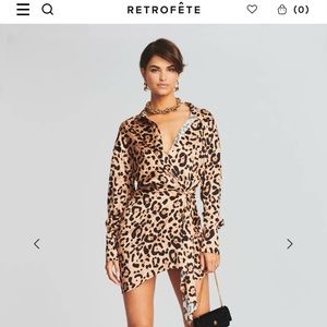 NWT SER.O.YA Demi Silk Animal Leopard Print Wrap Dress, Still in Stores